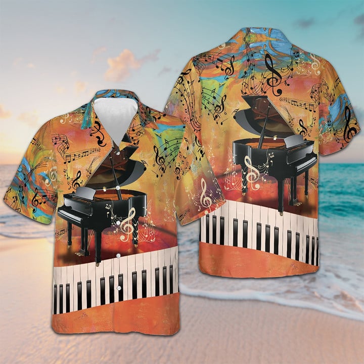 Let The Piano Guide You To The World Hawaiian Shirt Piano Lover Summer Shirt Gifts For Him