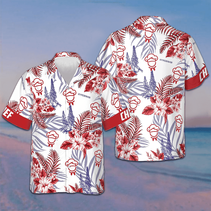 Proud Chef Hawaiian Shirt Button Up Beach Shirts Men Gifts For Chef