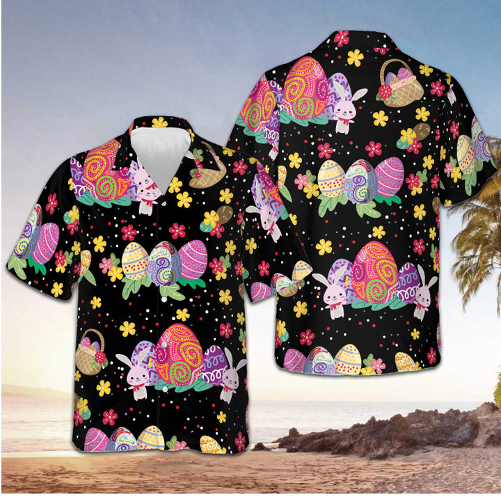 Flower Bunny Easter Hawaiian Shirt Best Mens Summer Shirts Gifts For Easter