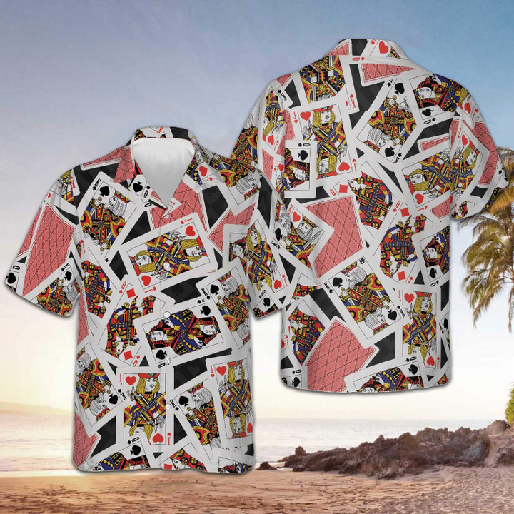 Gambling Poker Card Hawaiian Shirt Summer Button Up Shirts Mens Casino Lovers Gifts