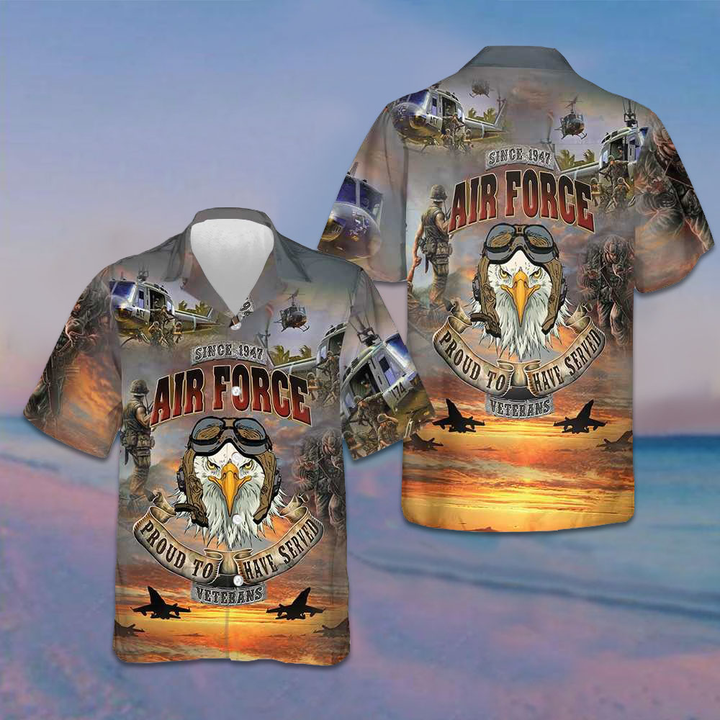 Air Force Proud To Have Served Veterans Hawaiian Shirt Gifts For Air Force Veterans