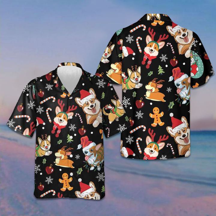 Adorable Corgis Merry Christmas Hawaiian Shirt Christmas Ideas Gifts For Corgi Lovers