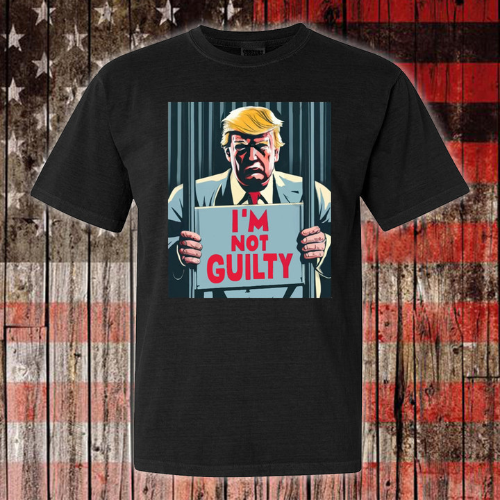 Trump Mugshot Shirt I'm Not Guilty Trump 2024 Merchandise For Supporters