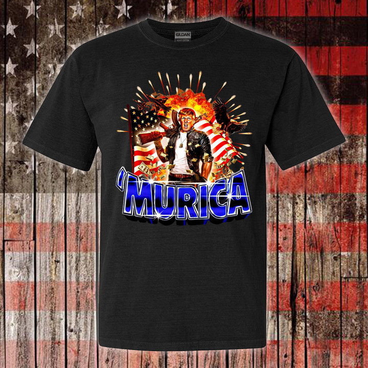 Trump Murica Shirt Trump Mugshot Tee Shirt MAGA Merch Gifts For Republicans
