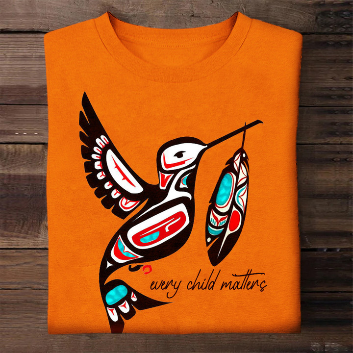 Orange Shirt Day 2023 Every Child Matters Hummingbird T-Shirt Awareness For Indigenous