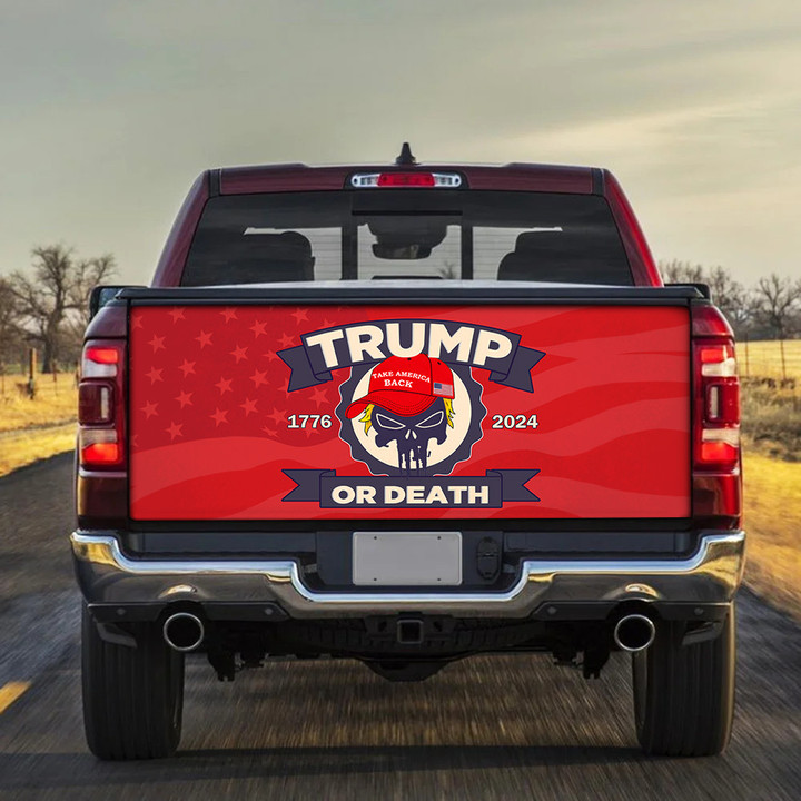 Trump Or Death Tailgate Wrap Trump 2024 Car Accessories MAGA Donald Trump Mugshot Merch