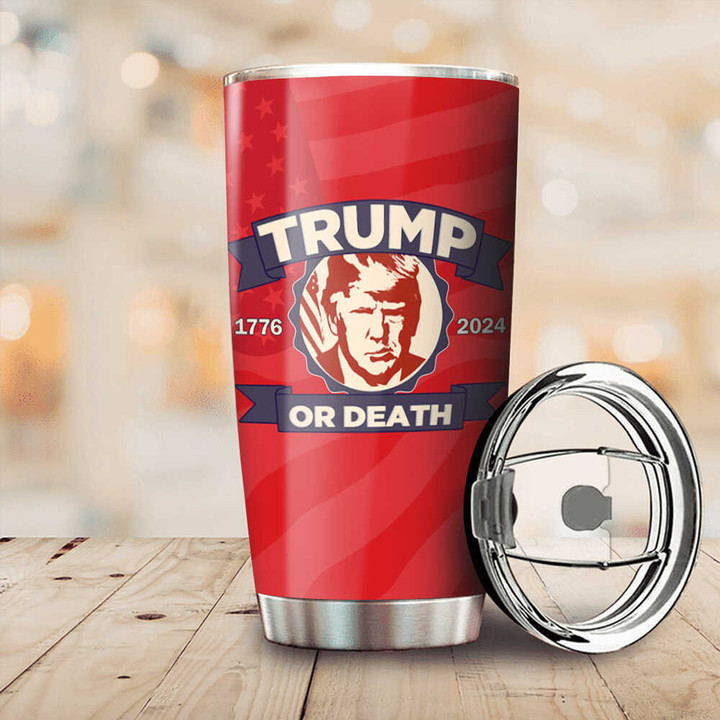 Trump Or Death Tumbler Donald Trump Mugshot Merch MAGA Merchandise Trump 2024 Drinkware