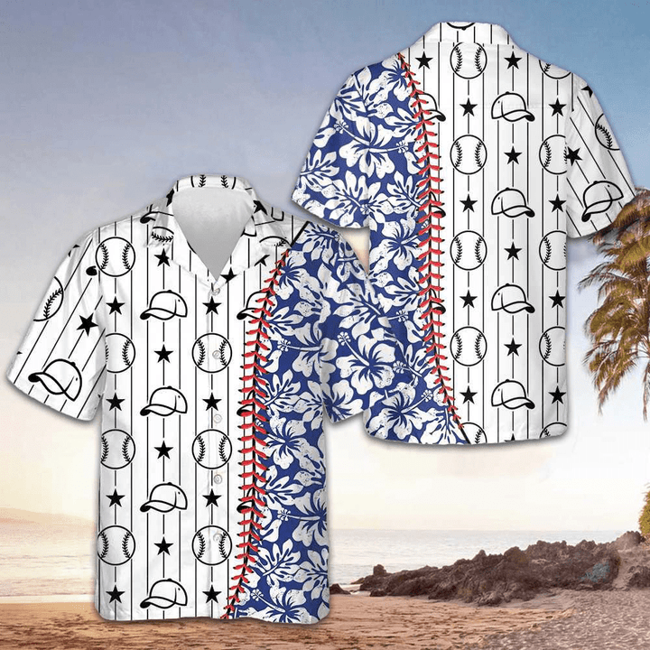 Baseball Tropical Pattern Hawaiian Shirt Best Summer Shirts For Guys Baseball Lovers Gifts