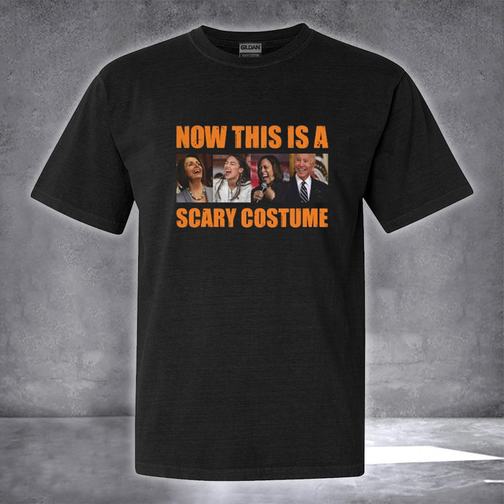 Anti Biden T-Shirt Now This Is A Scary Costume Shirt FJB Clothing Gifts For Halloween 2023