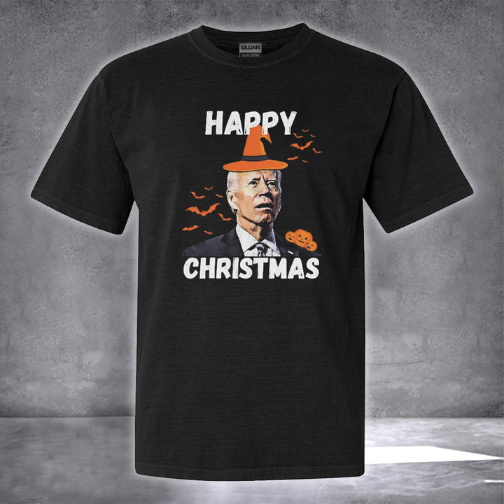 Happy Christmas Biden Shirt FJB Clothing Anti Biden Merch Halloween Gift