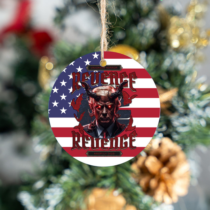 Donald Trump Mugshot Ceramic Ornament Revenge Trump Campaign Merchandise Xmas Tree Decorations