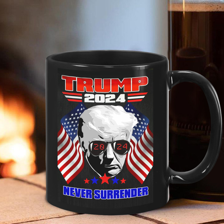 Donald Trump Mug Shot Meme Mug Trump 2024 Never Surrender Merchandise Gifts For Republicans