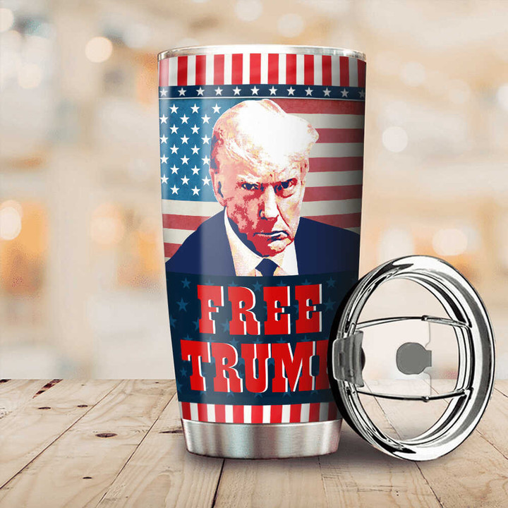 Trumps Mug Shot Tumbler Free Trump Merchandise MAGA Merch Political