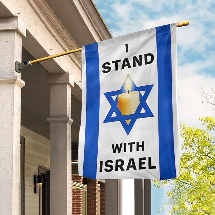 I Stand With Israel Flag Support Pray For Israel Flag Merchandise Outdoor Hanging