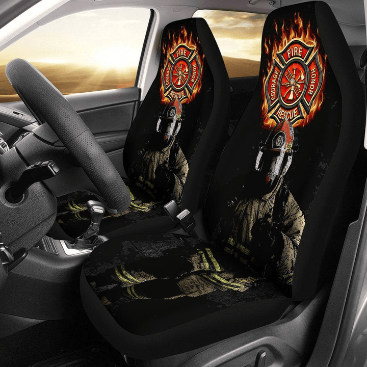 Fireman Fire Department Firefighter Car Seat Covers Proud Honor Firefighters Car Accessories