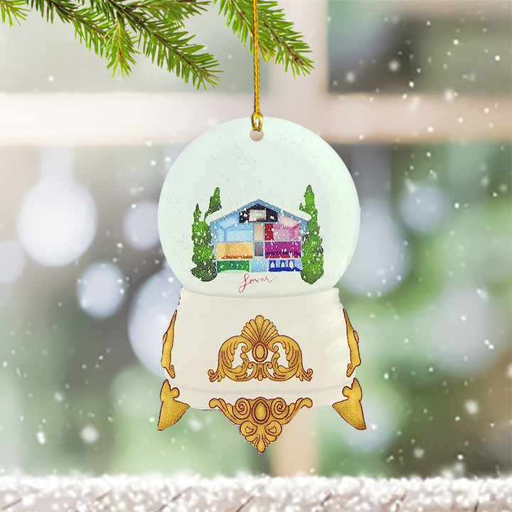 Lover House Snow Globe Christmas Ornament Snowglobe Ornament Swiftie Fan Gifts 2023