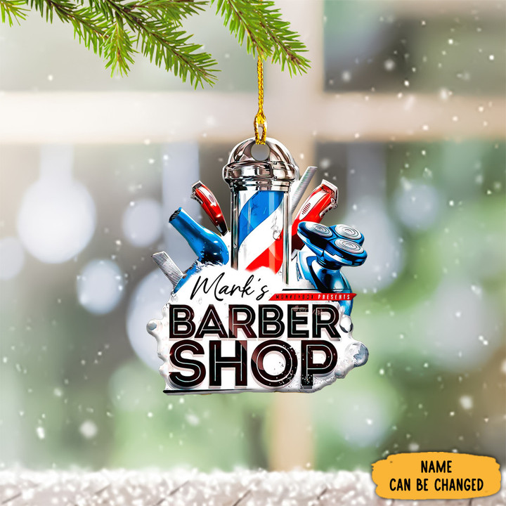 Personalized Barber Shop Christmas Ornament Decorations Christmas Gift Ideas For Barbers