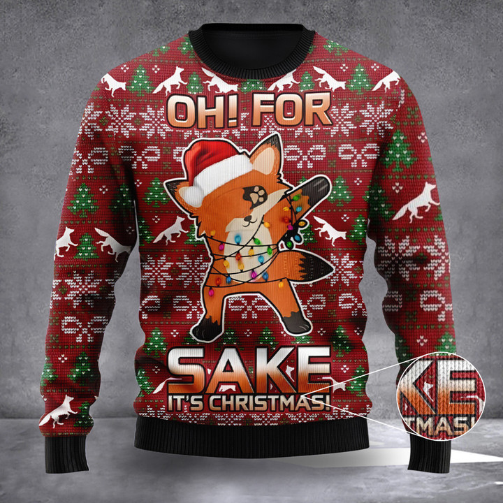 Fox Christmas Sweater Holiday Fox Ugly Christmas Sweater Xmas Jumper 2023 Gifts