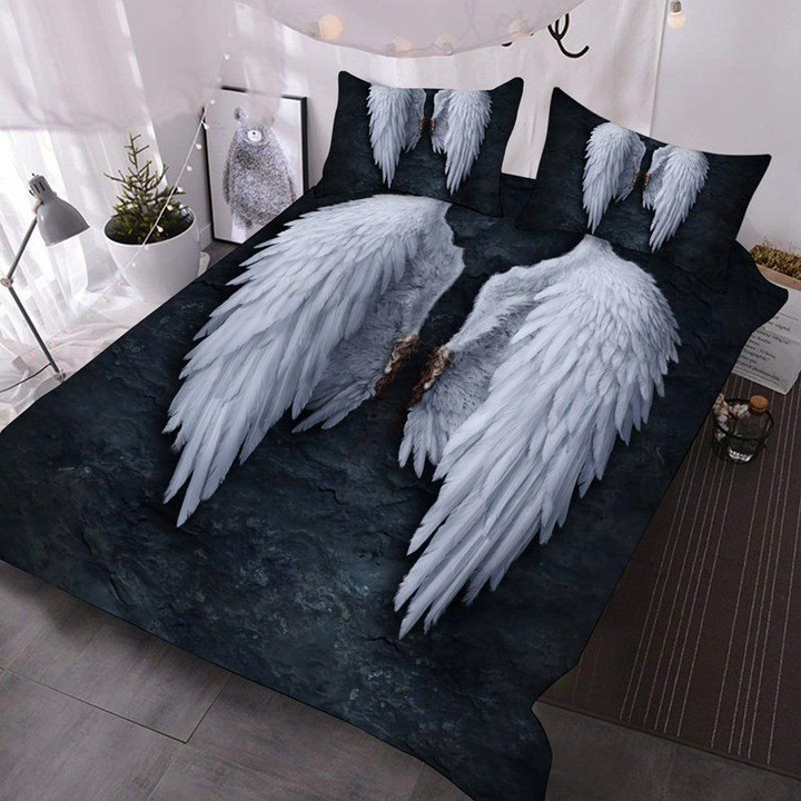 Angel Wings Bedding Set 3D Print Angel Wings Duvet Set Unique Christmas Gift Ideas