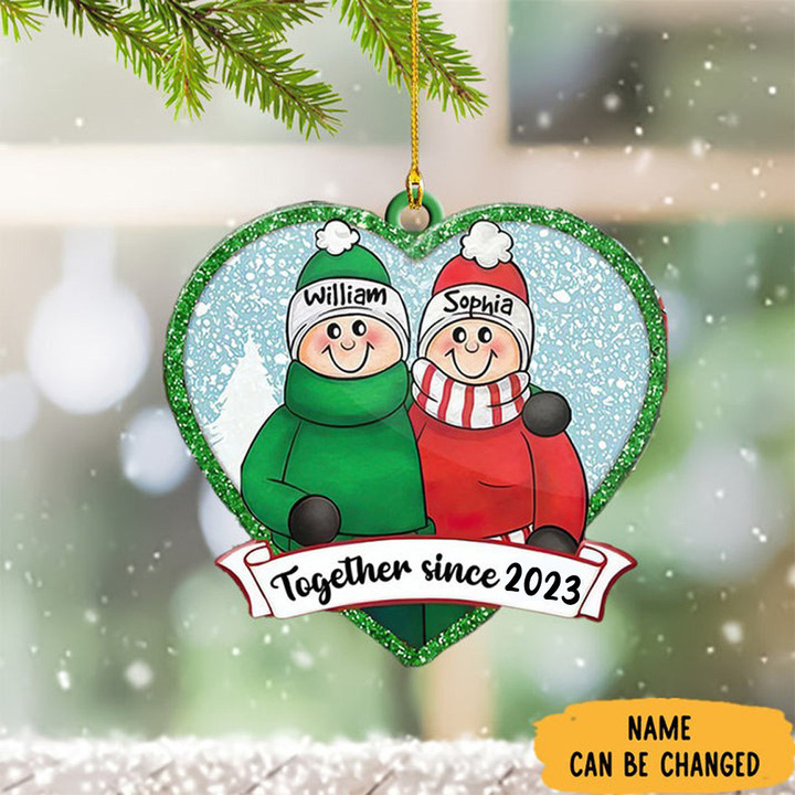 Personalized Couple First Christmas Together Ornament Custom Couple Ornament 2023