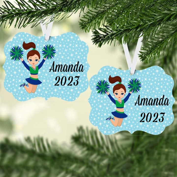 Personalized Cheer Ornament 2023 Cheerleader Xmas Ornaments Decoration Gifts