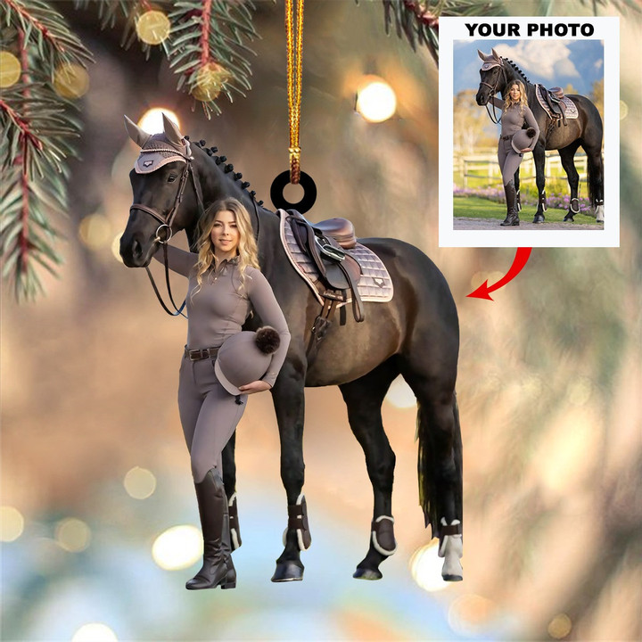 Personalized Photo Horse Christmas Ornament Tree Decorations Unique Gifts For Horse Lovers