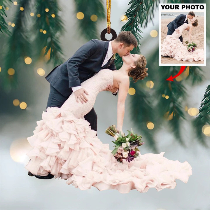 Personalized Wedding Picture Christmas Ornament Custom Wedding Photo Ornament 2023 Gifts