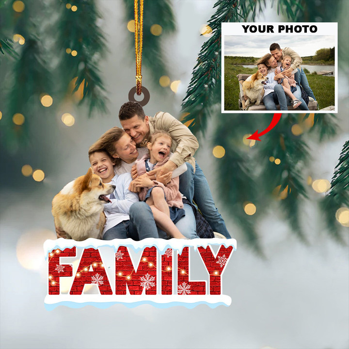 Personalized Picture Family Ornament Family Christmas Ornaments 2023 Christmas Tree Decor