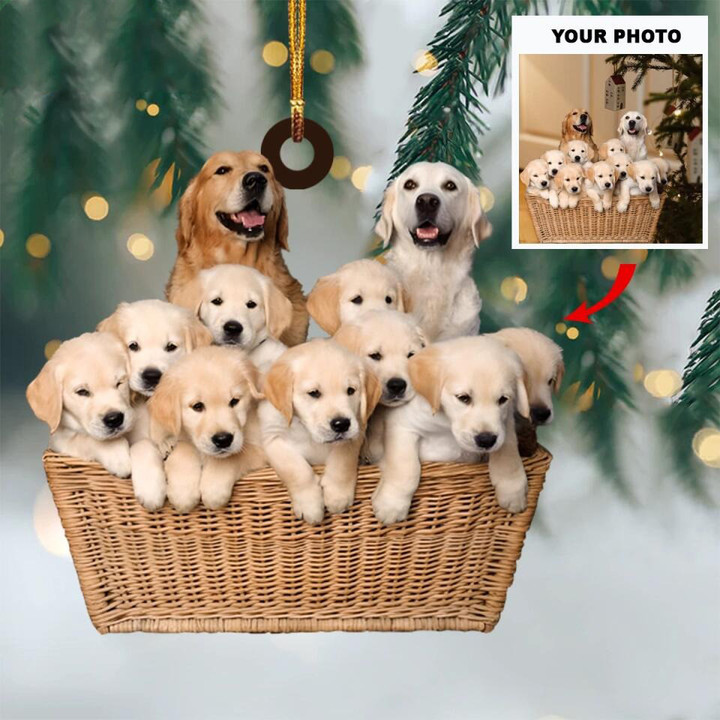 Personalized Image Golden Retriever Ornament Dog Lover Christmas Ornament Pics
