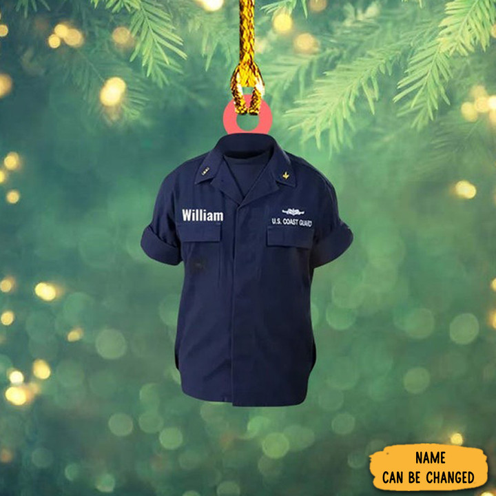 Personalized Uniform Coast Guard Ornament USCG Coast Guard Christmas Tree Ornaments