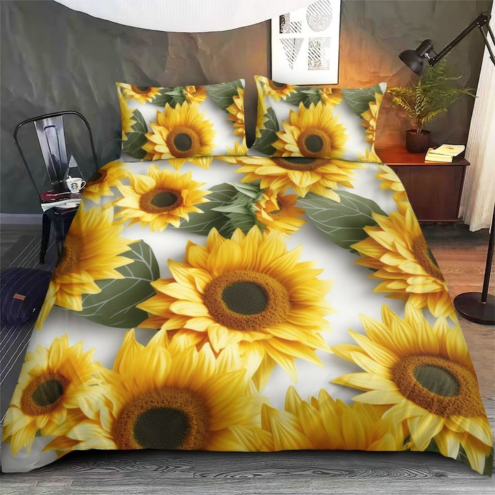 Sunflower Bedding Set Sunflower Duvet Cover Bed Sheets Gift Ideas For Her
