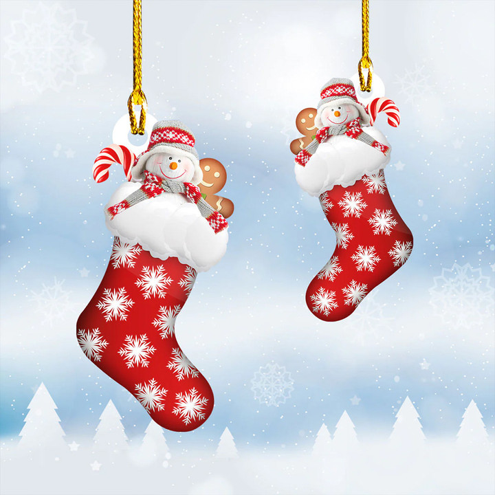 Snowman In Christmas Sock Shaped Ornament Unique Christmas Tree Ornaments Best Gifts For 2023