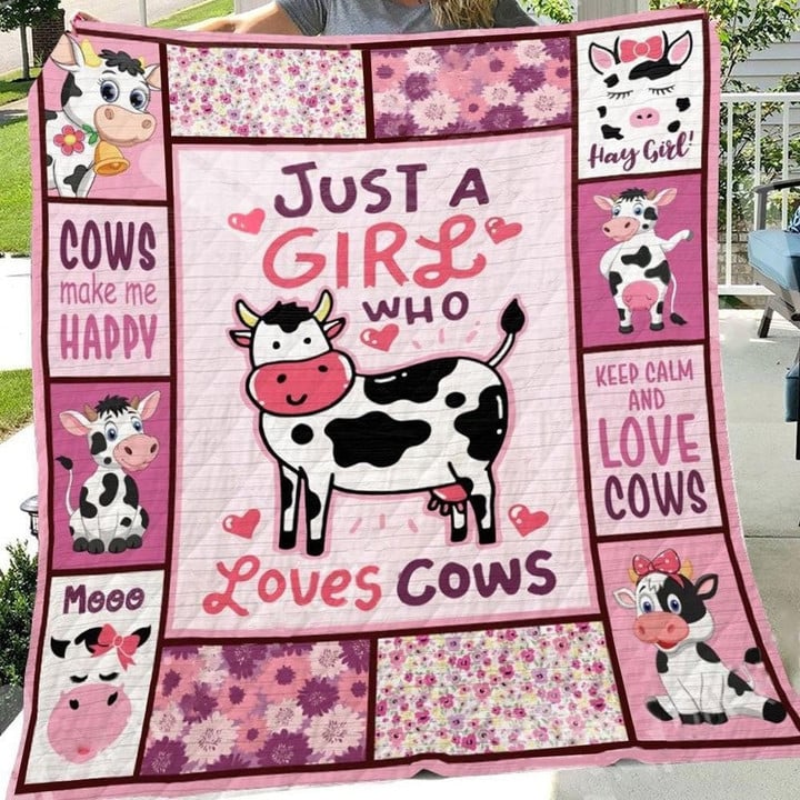 Just A Girl Who loves Cow Blanket Farmhouse Cow Cute Blanket Gifts For Daughter