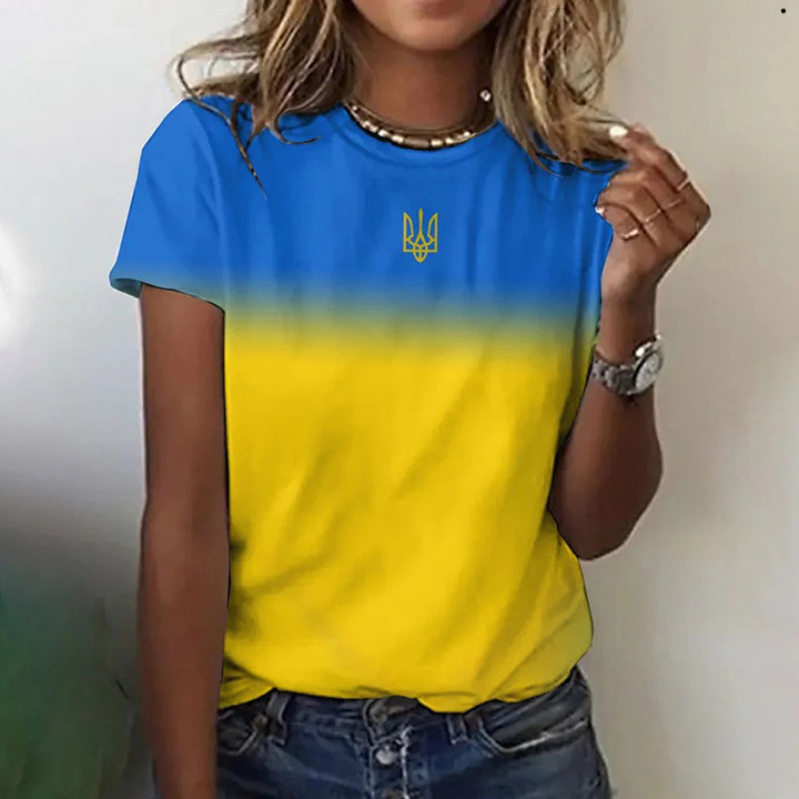 Ukraine Gradient Art T-shirt Zelensky Shirt Gifts For Ukraine Lovers