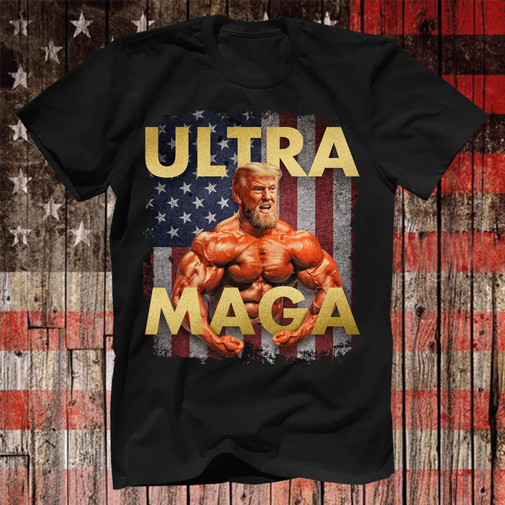 Trump Ultra Maga Shirt Republican For Donald Trump American Flag Vote T-Shirt