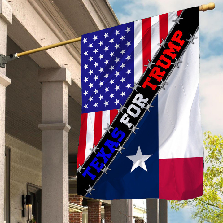 Texas For Trump 2024 Flag Patriotic Texas Vote Trump For President 2024 Political Merch