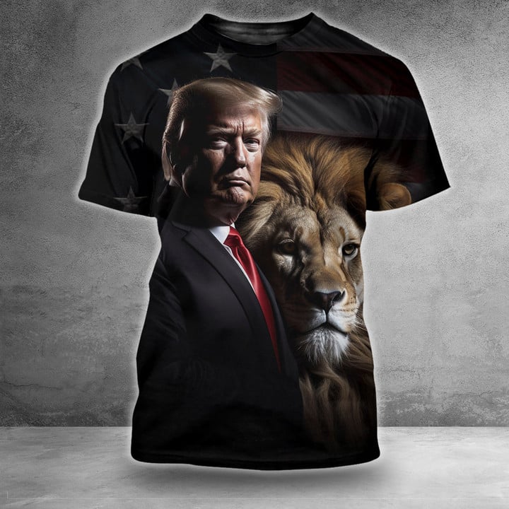 Lion Trump Shirt Donald Trump For President 2024 Campaign Merchandise Clothing