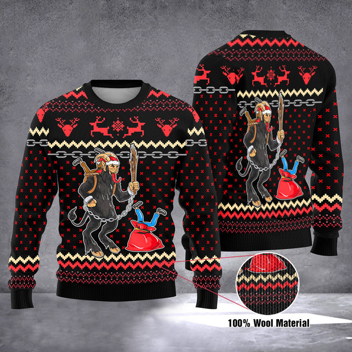 Krampus Sweater Horror Humor Krampus Ugly Christmas Sweater