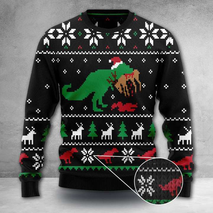 Dinosaur Ugly Christmas Sweater T-Rex Christmas Sweater Gifts For Cousin