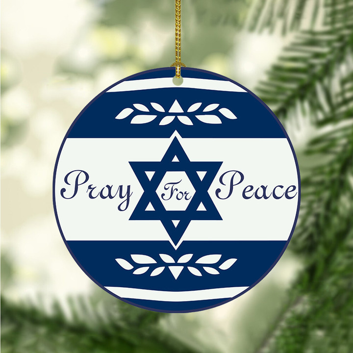 Pray For Peace Israel Ornament I Stand With Israel Ornaments For Christmas Tree