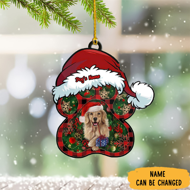 Custom Golden Retriever Ornament Dog Ower Hanging Christmas Ornaments Decorating For Xmas