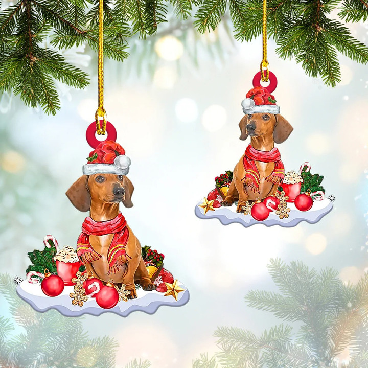 Dachshund Christmas Ornament Weiner Dog Ornament Presents For Dog Owners