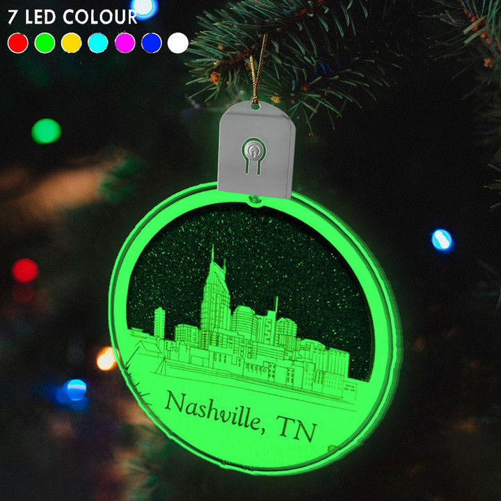 Nashville Led Christmas Ornament Light Up Christmas Tree Ornament 2023