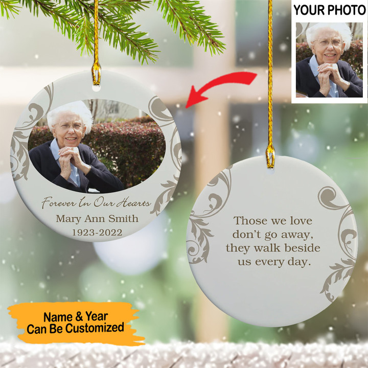 Personalized Photo Memorial Ornament In Loving Memory Ornament 2023 Forever In Our Heart