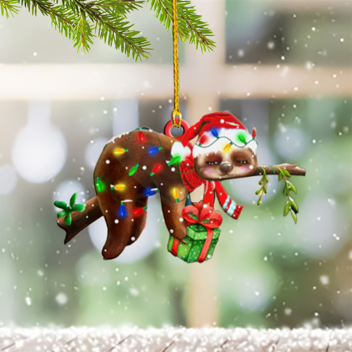 Sloth Christmas Ornament 2023 Christmas Tree Ornaments Gifts For Sloth Lovers
