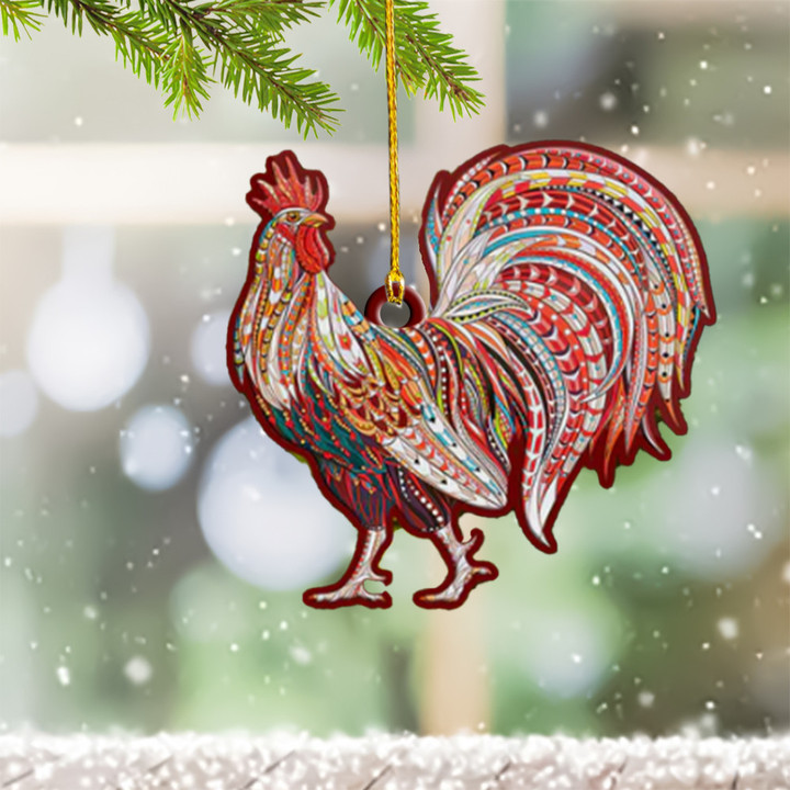 Rooster Christmas Ornament Chicken Christmas Tree Ornaments Decoration Gift Ideas