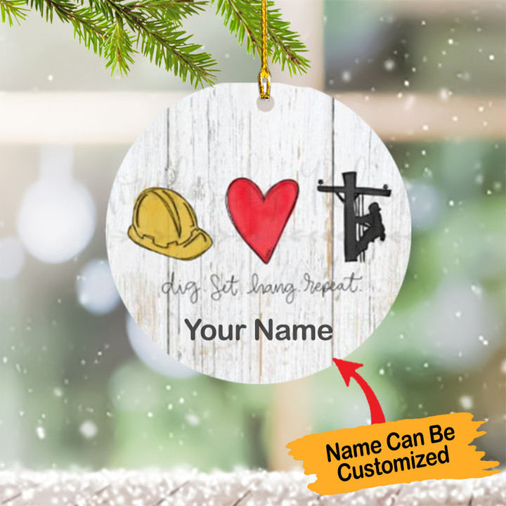 Personalized Electrician Ornament Electrician Christmas Tree Ornaments Decoration Gift Ideas