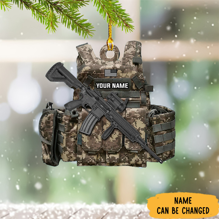 Personalized Camo Military Uniform Ornament Christmas Gift Ideas For Veterans