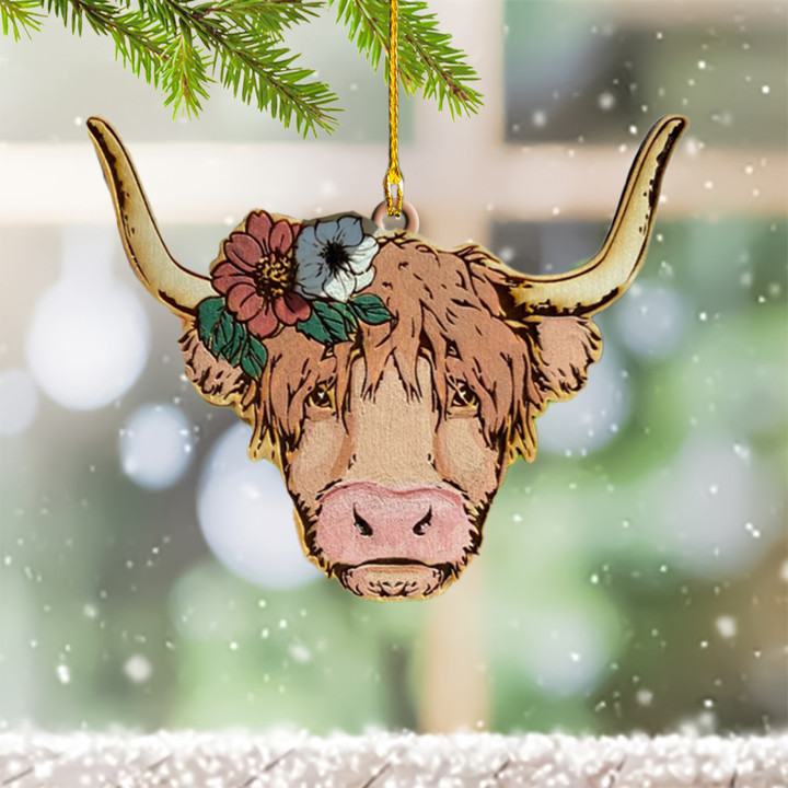 Highland Cow Ornament 2023 Highland Cattle Ornament Christmas Tree Decoration Ideas