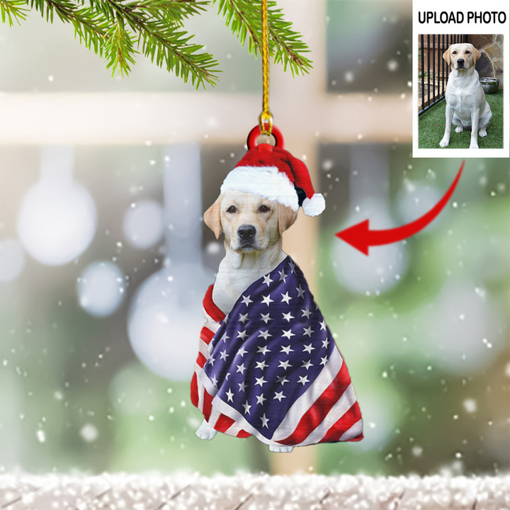 Personalized Photo Golden Retriever Christmas Ornament Custom Dog Ornaments Presents